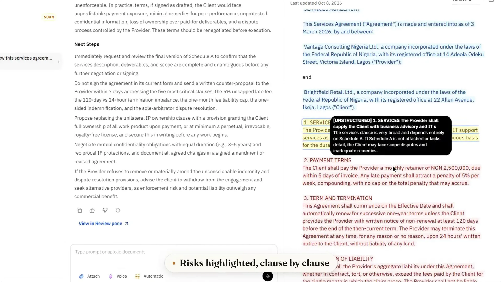 Counsel · Review demo